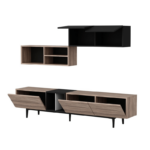 Tv Unit Diany in walnut-black - Image 4