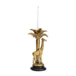 KARE Candle Holder Giraffe Palm Tree Gold