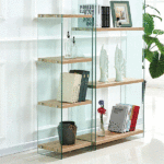 Bookcase Compton - glass in sonoma color - Image 3