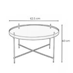 Coffee table cupid copper l Ø62cm (5)