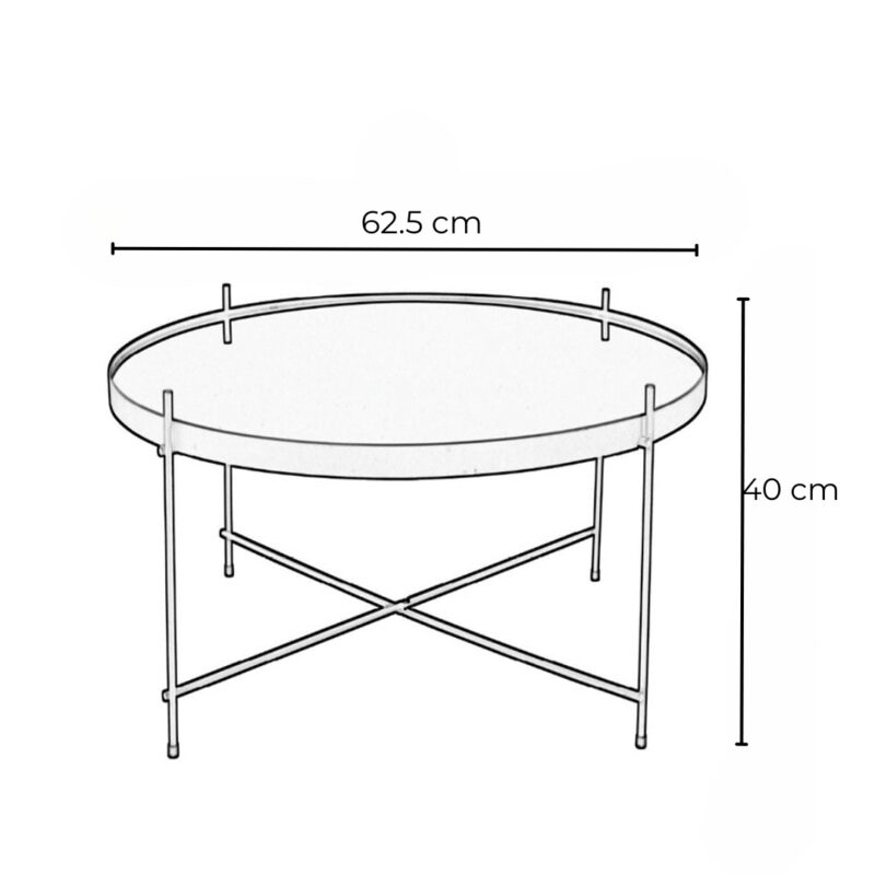 Coffee table cupid copper l Ø62cm (5)