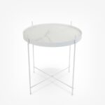 Side table cupid marble white Ø43cm