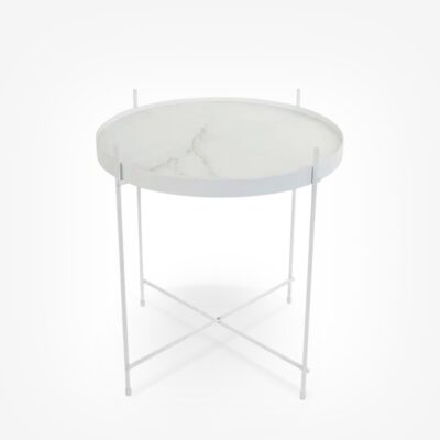 Side table cupid marble white Ø43cm