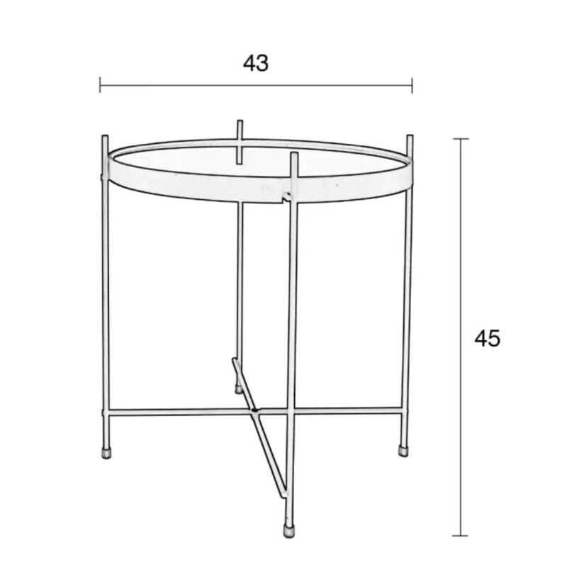 Side table cupid marble white Ø43cm (8)