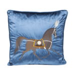 KARE Cushion Classy Horse Blue 45x45cm