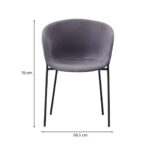 Chair with armrest raja grey (14)