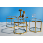 Wine Glass Diamond Gold Rim - Image 3