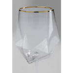 Wine Glass Diamond Gold Rim - Image 5