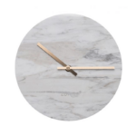 Clock Marble Time White