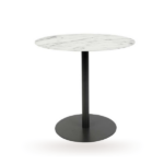 Side Table Snow Marble Oval