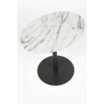 Side Table Snow Marble Oval - Image 3