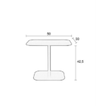 Side Table Snow Marble Rectangle - Image 6
