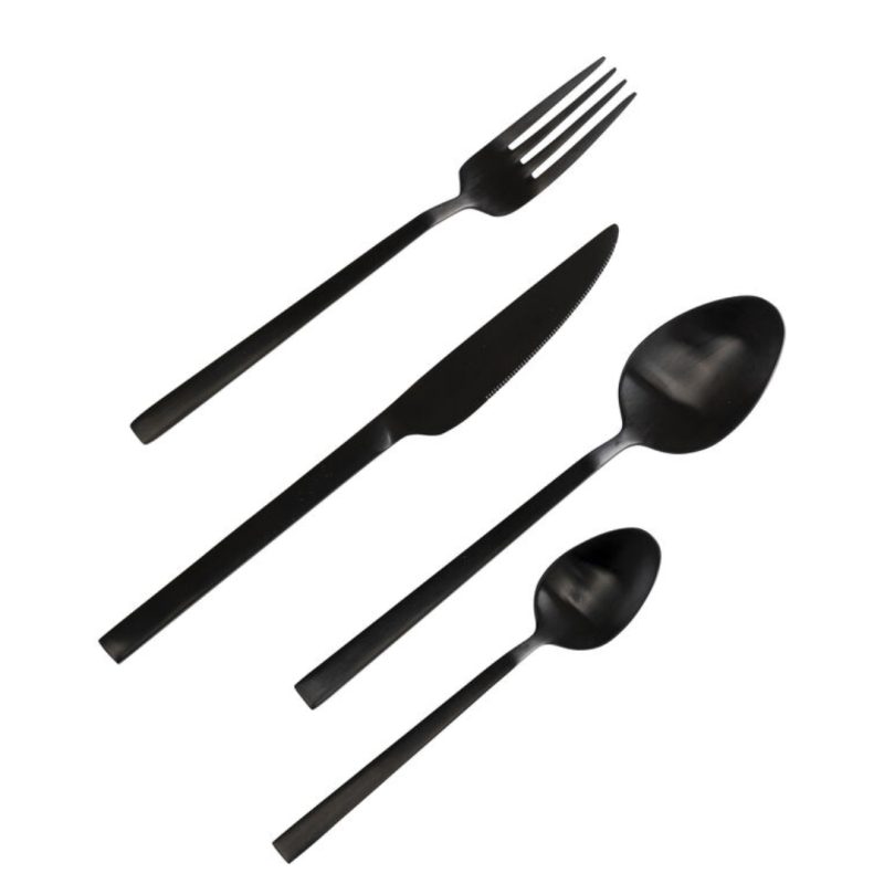 Cutlery Gloria Matt Black (16 Part) (6)