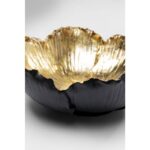 KARE Deco Bowl Flower Bloom Black Gold Ø25cm - Image 3