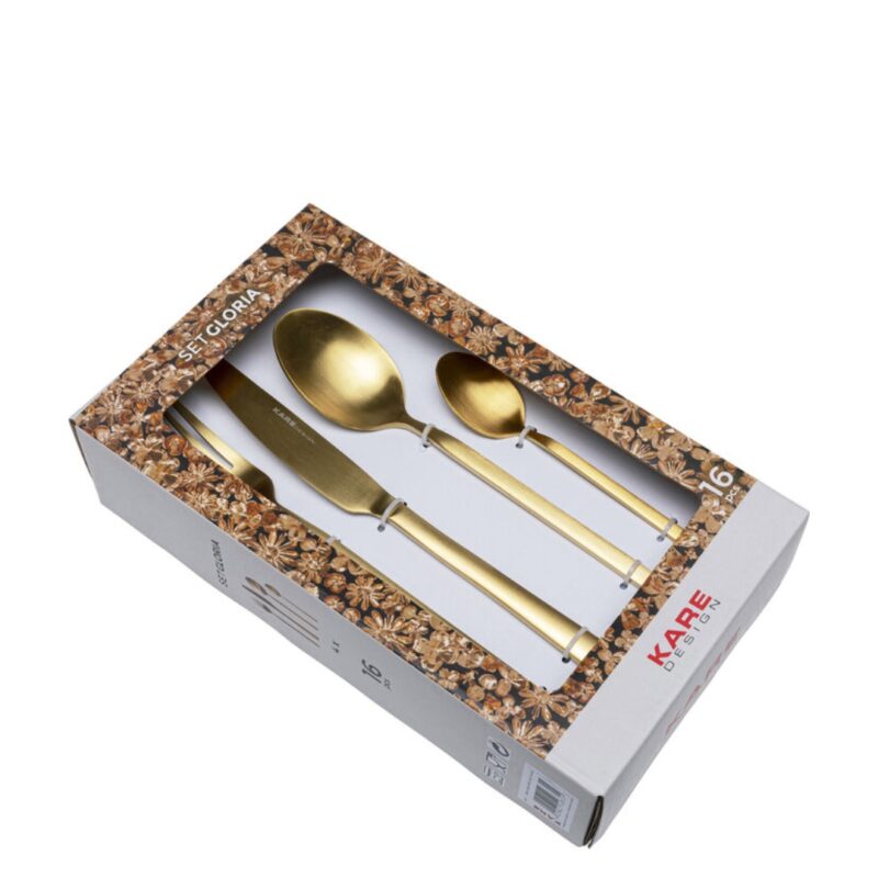 Kare Cutlery Gloria Matt Gold (16 Part) (6)