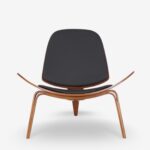 Armchair shell black walnut (13)