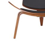 Armchair shell black walnut (15)