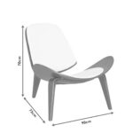 Armchair shell black walnut (16)