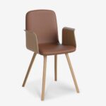 Chair bolia palm upholstered cognac (8)