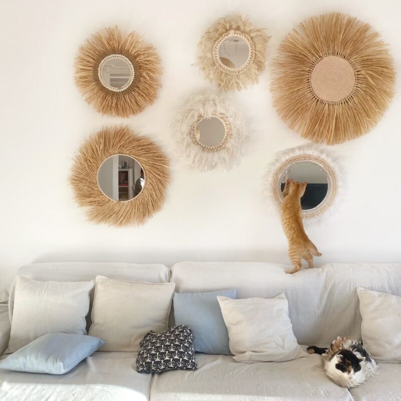 Bohemian mirror turkana Ø60cm (4)