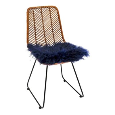 Seat Cover Lambskin Blue (3)