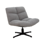 Armchair Modernist Grey Fabric