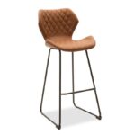 Bar stool brown with metal