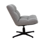 Armchair Modernist Grey Fabric - Image 3