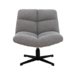 Armchair Modernist Grey Fabric - Image 4
