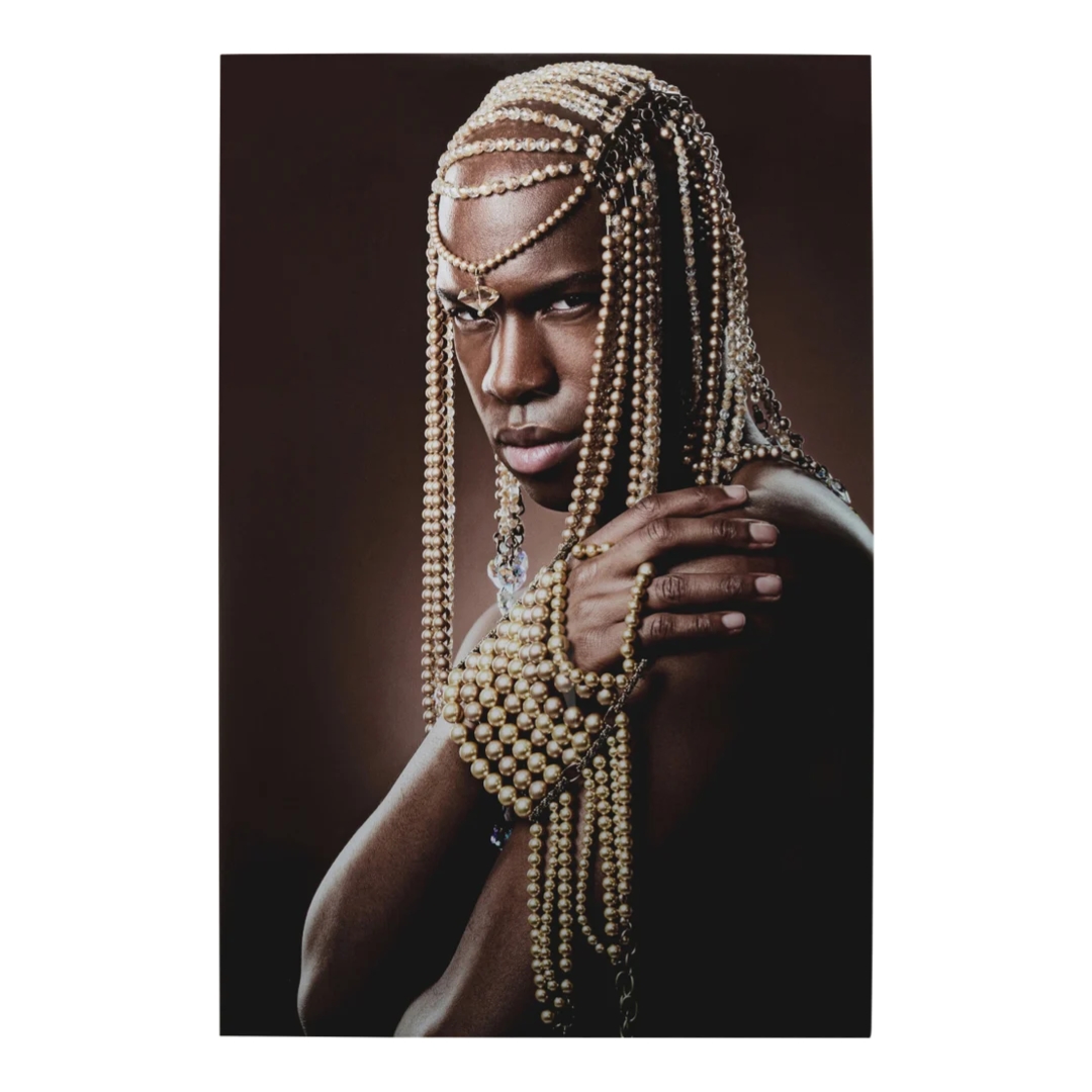 Слика во стакло Beads Man 100x150см