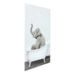Стаклена слика за туширање со слонови 60x80 см (3)