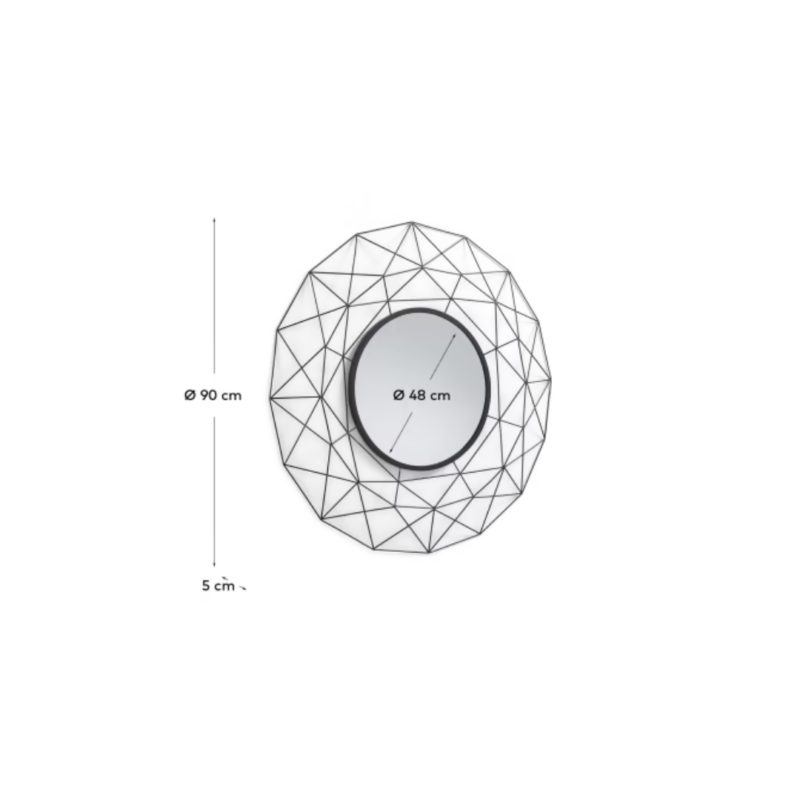 Round Mirror Tabi Black - Image 3