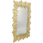 KARE-Wall Mirror Feather Gold-49x69cm - Image 2