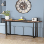 Console Dice Walnut Metal