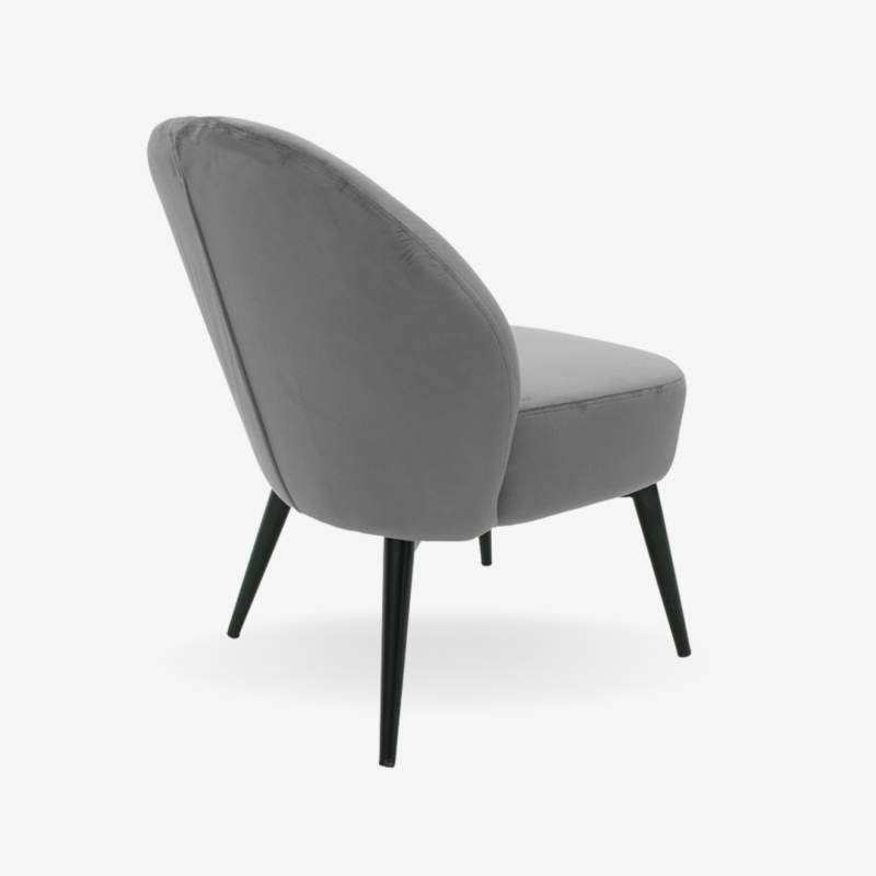 Armchair Pares Grey Velvet - Image 2