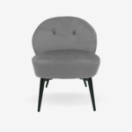Armchair Pares Grey Velvet - Image 3