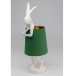 KARE Table-Lamp Animal-Rabbit in white and green color