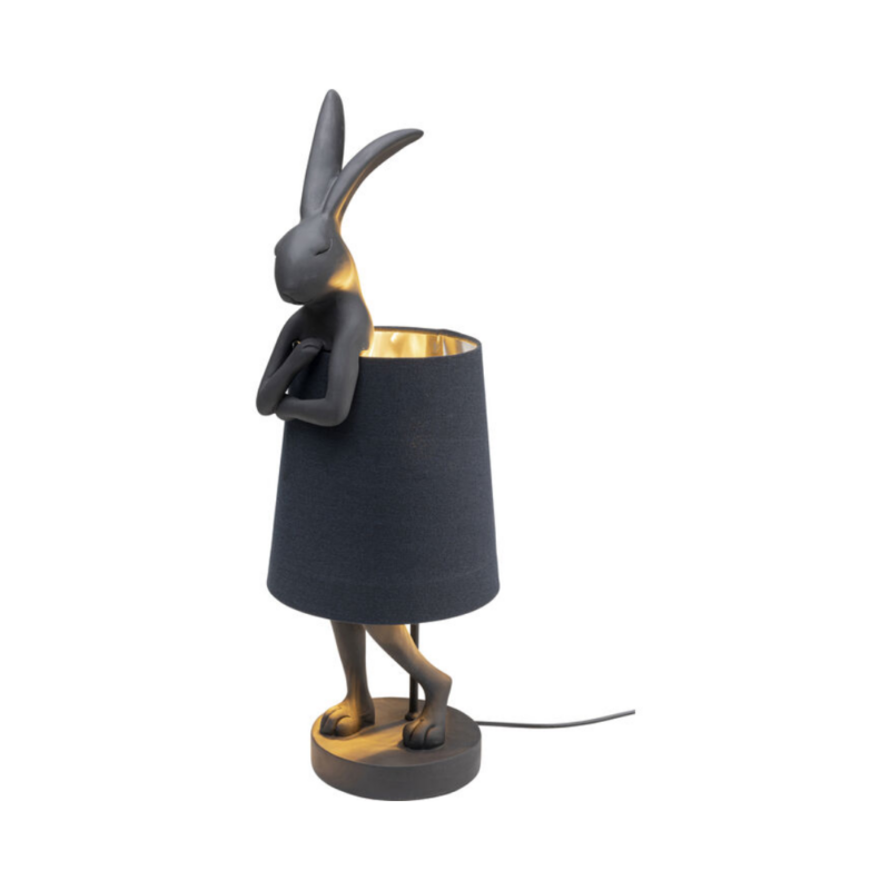 KARE Table-Lamp Animal-Rabbit in Matt black tone