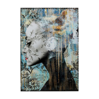 KARE Glass-Picture Lady Flower-100x150cm