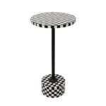 KARE Side Table Domero Chess Black/White D25cm