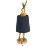 Kare Table Lamp Animal Rabbit Gold Black 68cm 4