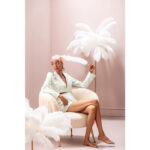 Table Lamp Feather Palm White 60cm - Image 4