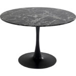 KARE Table-Veneto Marble-Black D110cm