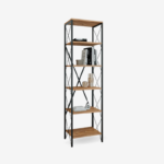 Bookcase Nando Pine and metal