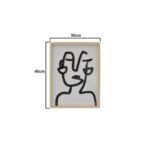 Framed Drawing Face Line