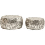 Kare Coffee Table Pebbles Deluxe Silver (2set) 4