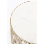 KARE Side Table Beam White Marble Brass d32cm - Image 11