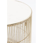KARE Side Table Beam White Marble Brass d32cm - Image 12