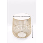 KARE Side Table Beam White Marble Brass d32cm - Image 9