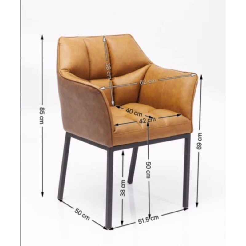 Chair with armrest thinktank brown (12)